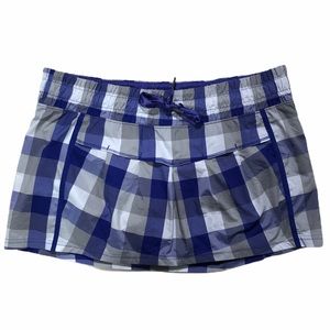Lululemon Leader of the Track wet dry warm plaid skirt skort